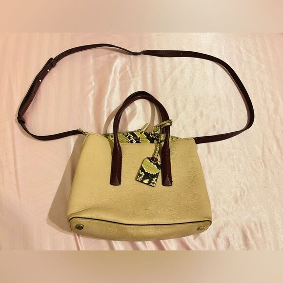 Kate Spade Margaux Embossed Snake Pink Medium Crossbody Satchel Bag - Picture 1 of 3